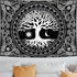 Tree of Life Tapestry Gloden Sun and Moon Wall Hanging Tapestry